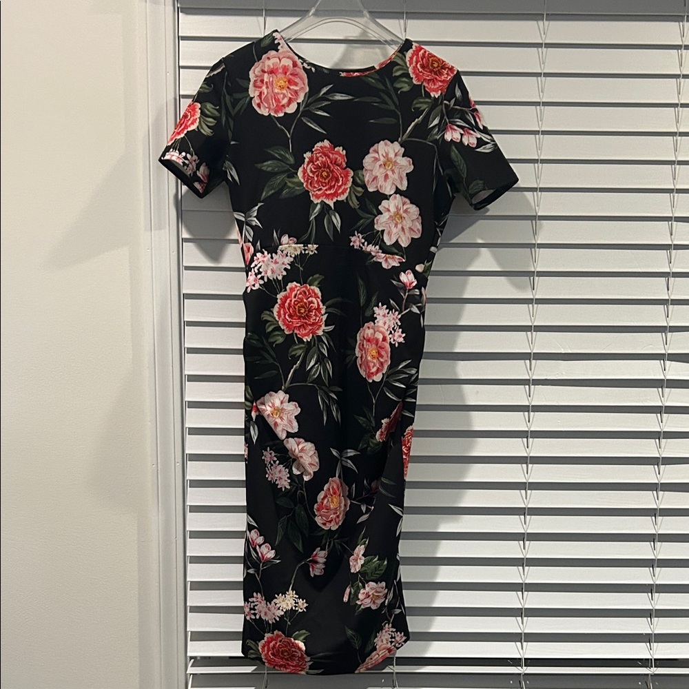 ASOS Maternity Black Floral Midi Dress
